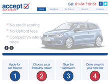 Tablet Screenshot of acceptcarcredit.com